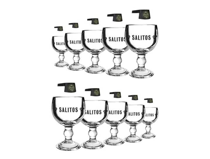 Salitos Salrita Cocktail-Gläser 10er Set inkl. 10x Flaschenhalterung Kelchglas für Cocktails