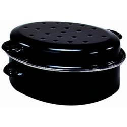 Krüger Haushaltswaren GBCS42 Gansbräter Gourmet mit Deckel Bräter 42 cm