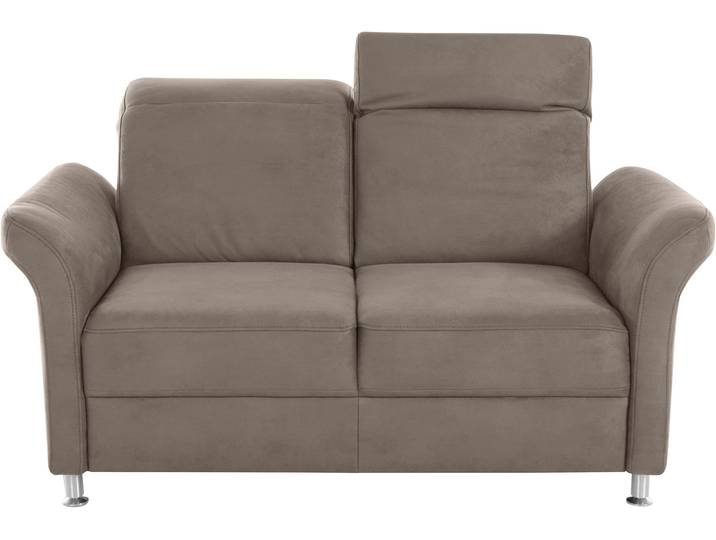 2-Sitzer Sofa, Luxus-Microfaser Florence, Braun (Savannah), 159×96 cm, Mit Kopfteilverstellung, SIT & MORE