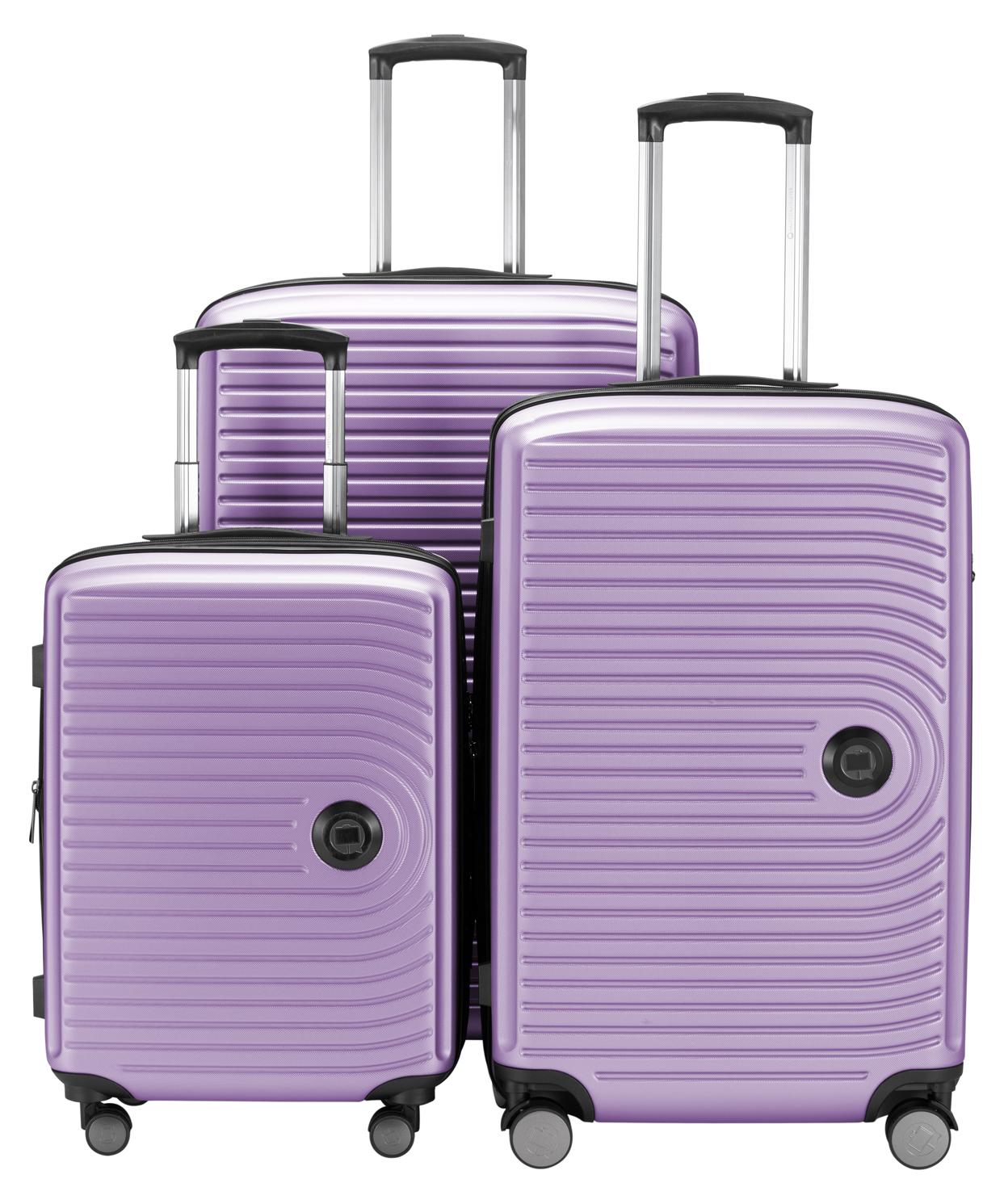 HAUPTSTADTKOFFER - Mitte - Koffer-Set 3 Trolley Hartschale, TSA, XXL Erweiterung, 4 Rollen (S, M & L),Flieder