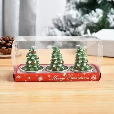 On Spot Shop Christmas Candles Set, Table Decorations, With Santa Claus, Snowman, Xmas Tree, And Pine Cones, For Party, Craft Gifts g