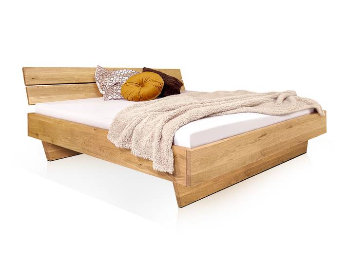 DAKONA Wangenbett mit Kopfteil, Material Massivholz, 200 x 200 cm