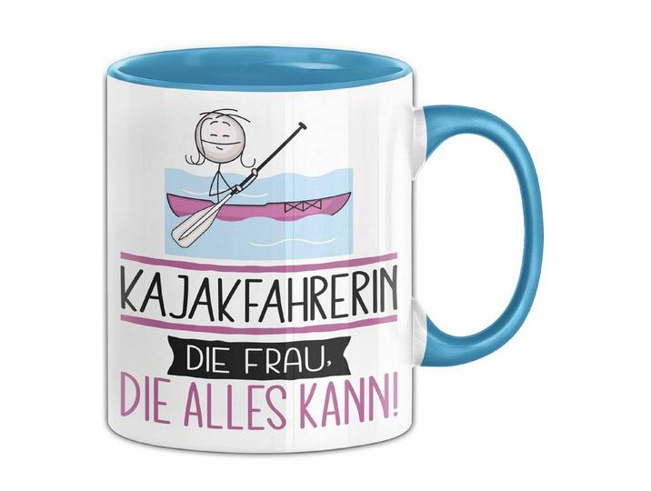 Trendation Tasse Kajakfahrerin Geschenk Tasse Becher Die Frau Die Allen Kann Geschenk