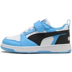 PUMA Rebound V6 Lo AC+ Sneaker mit Klettverschluss Kinder 34 - team light blue/puma black/puma white 32