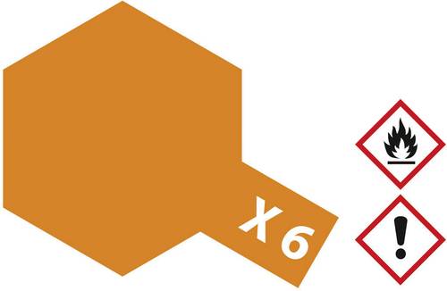 Tamiya Acrylfarbe Orange (glänzend) X-6 Glasbehälter 23ml