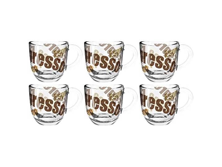 Leonardo Napoli Espresso-Tassen, 6er Set, spülmaschinengeeignete Espresso-Becher mit Motiv, kleine Kaffee-Tasse, mikrowellenfest, 80 ml, 024234