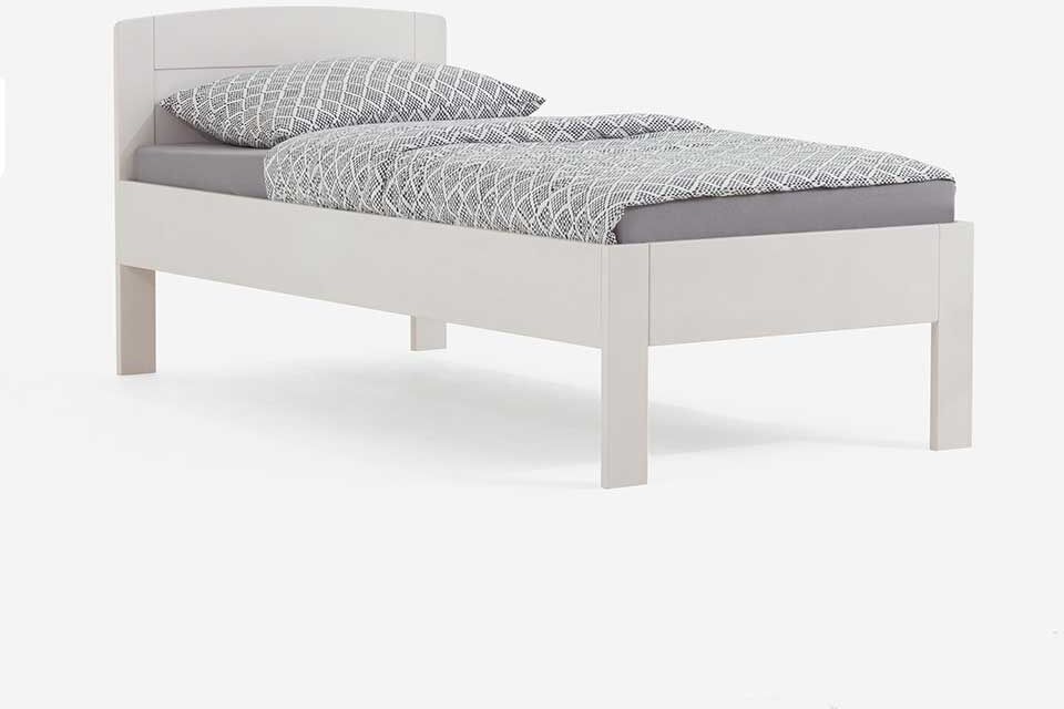 Pharao24.de Einzelbett in Weiß Buche massiv