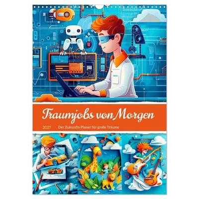 Traumjobs von Morgen - Der Zukunfts-Planer für große Träume (Wandkalender 2027 DIN A3 hoch), CALVENDO Monatskalender