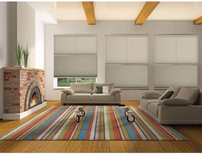 "BlindsAvenue Cordless Day/Night Cellular Honeycomb Shade, 9/16"" Single Cell, Fawn"