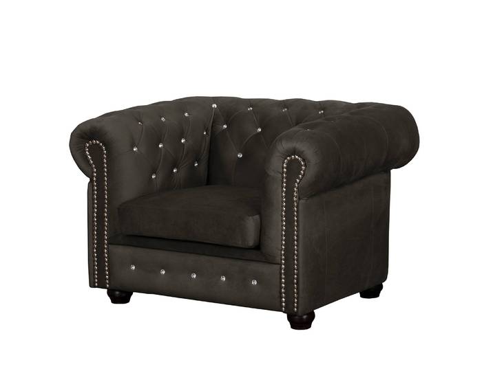 Fauteuil I Marron/Marron noix de coco Tissu 107 x 72 x 88cm
