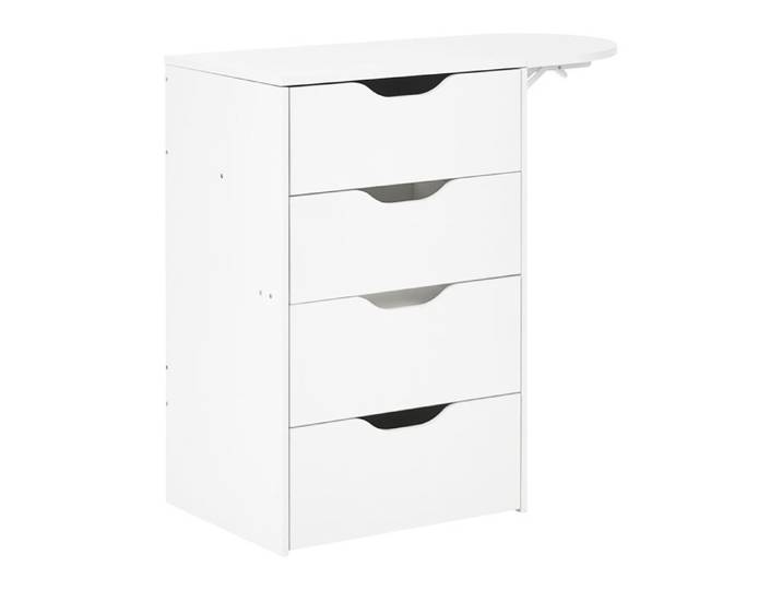 Coiffeuse avec miroir et tabouret BELOEIL Blanc