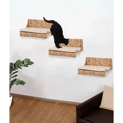 SILVIO DESIGN Kletterwand «Fenja» 3-teilig, natur