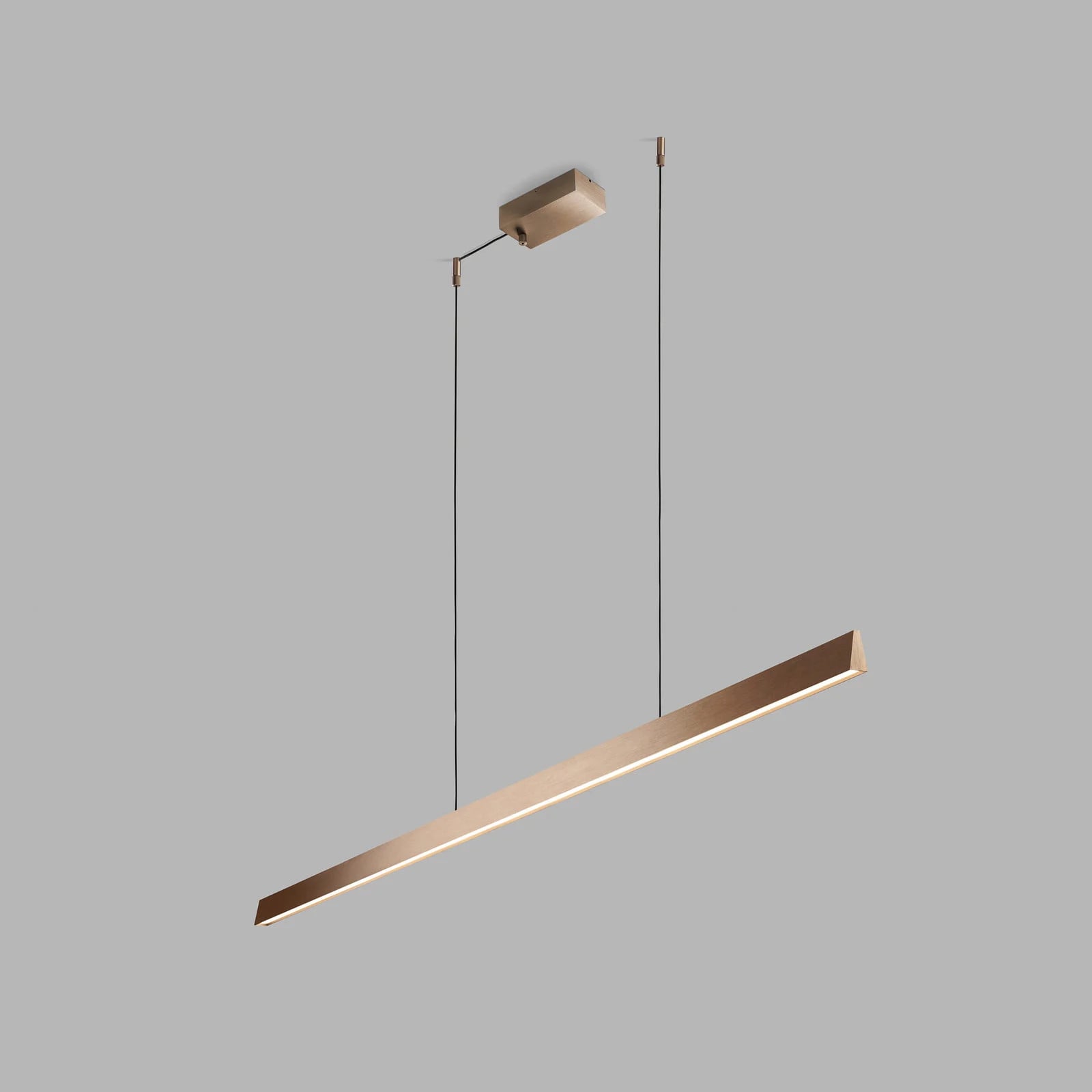 Light-Point Edge Linear S1500 LED hanglamp, roségoud, aluminium, CCT