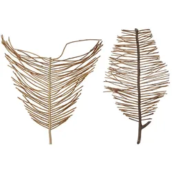 Bloomingville Wanddekoration Farn Enok, 45,5-56 x 2,5 x 76-84 cm, braun