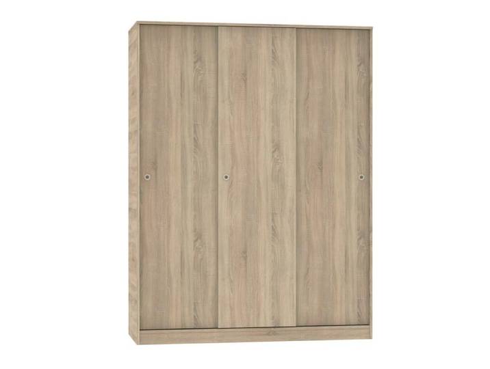 Armoire Placard à 3 portes coulissantes coloris Chêne cambrian