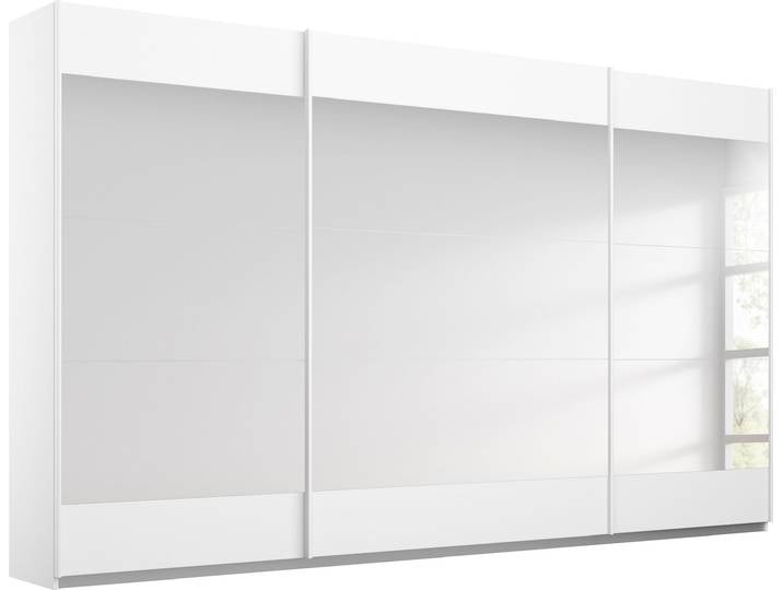 Schwebetürenschrank, Holzwerkstoff, Alpinweiß, 316×210×62 cm, Mit Großflächigen Türen & Stauraum, Modern, Rauch