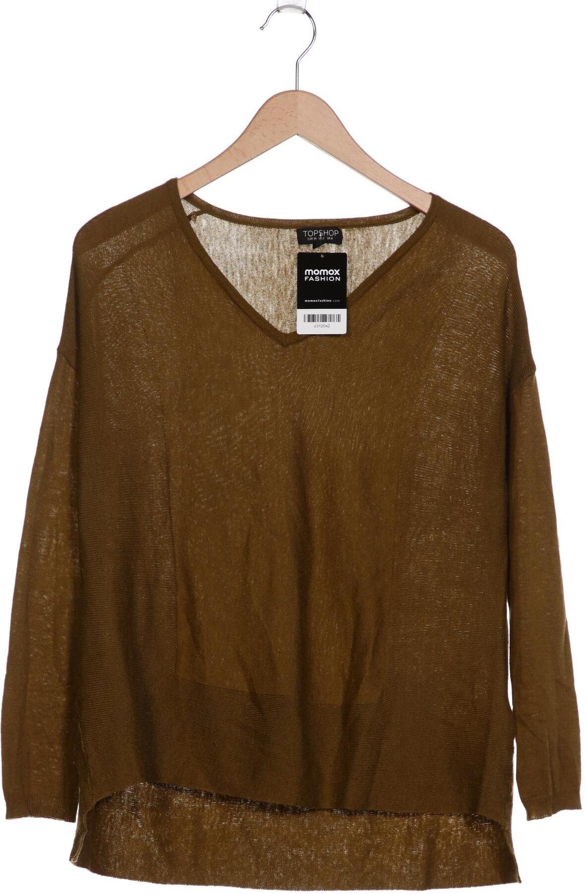 Topshop Damen Pullover, Braun, Gr. EU 34, Wolle / Synthetik - Second Hand