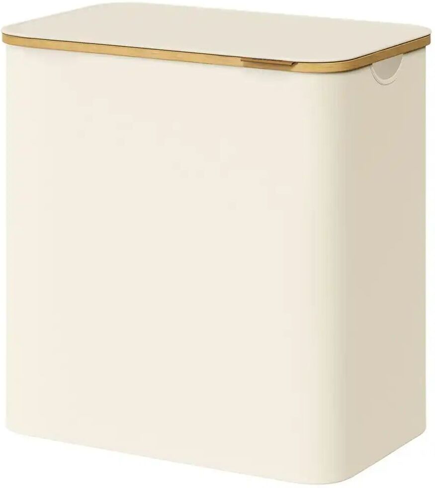 Höffner Wäschekorb   ¦ creme ¦ Polyester,Holzwerkstoff,Kunststoff,Papier ¦ Maße (cm): B: