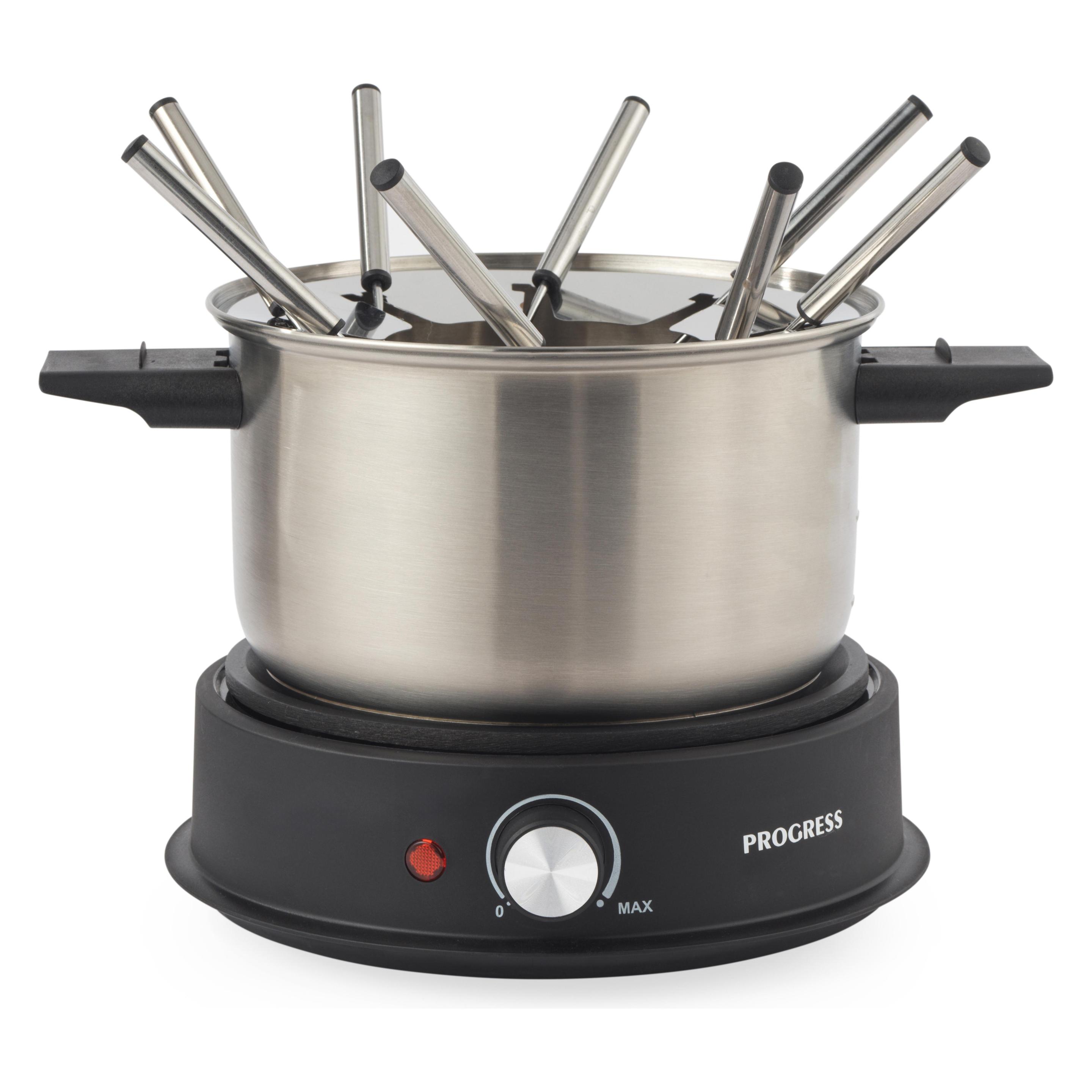 Progress EK6675PVDE Elektrischer Fondue-Maker (Fondue Bourguignonne, Käsefondue, Schokoladenfondue) (T-MLX62747)