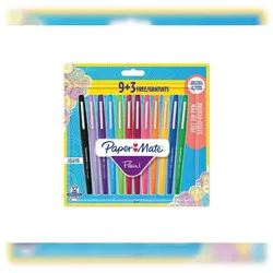 Paper Mate Flair, Medium, 12 Farben, Mehrfarbig, 0,7 mm, Mehrfarbig, Tinte auf Wasserbasis