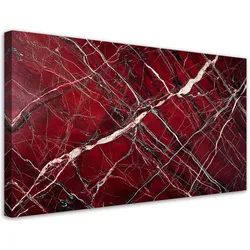 LEINWANDBILD Roter Marmor mit goldenem Glamour-Stil 120x60cm