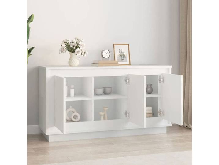 (Blanc) Buffet bahut - Buffet Enfilade blanc 102x3 - MODERNE Buffet blanc 102x35x55 cm bois d'ingénierie 99392