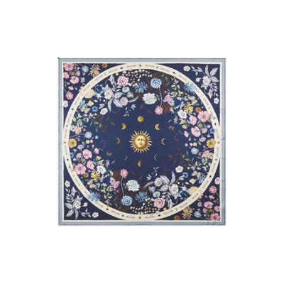 Modetuch CODELLO "Codello Tuch", Damen, blau, Obermaterial: 100% Seide silk., geblümt, Modetücher, mit Blumenmuster