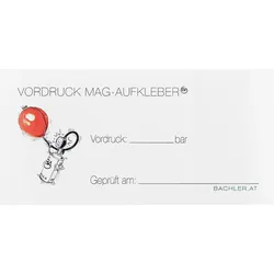 Hinweisplakette Vordruck MAG, 100 x 50 mm, 25 Stück