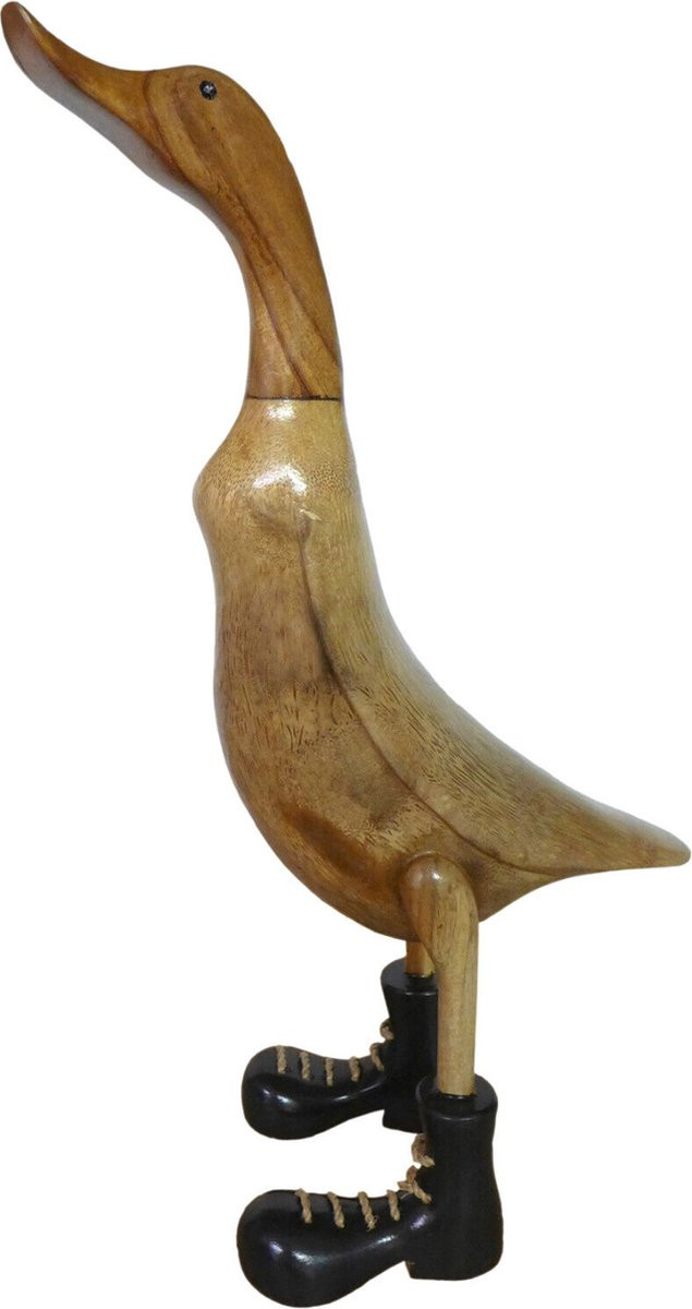 Boltze Houten Eend Decoratie - Bruin - 50 cm