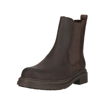 Stiefel CLARKS "Orinoco3 Top", Damen, Gr. 41, braun, Leder, Schuhe Stiefel, mit elastischen Einsätzen an den Seiten
