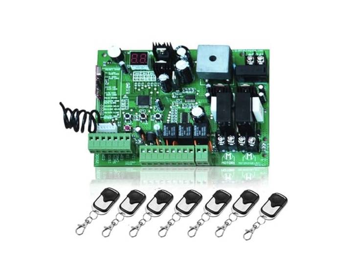 DC24V Swing Gate Opener Motor Control Unit PCB Controller Circuit Board Electronic Card Wohnauffahrt(7 Remote control)
