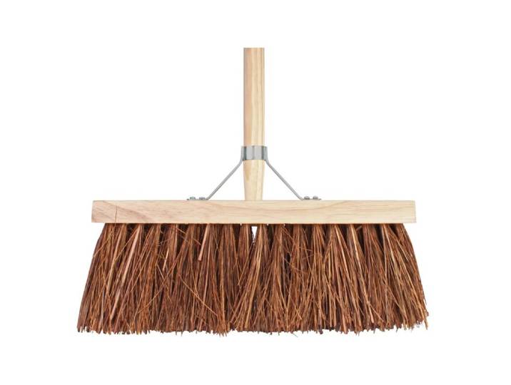 Talen tools bezem 37 cm bruin met steel