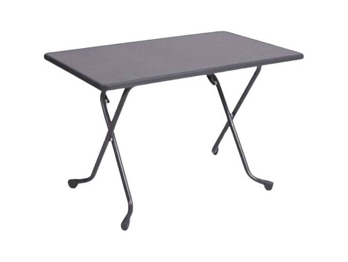 Table de jardin en acier 4 personnes en acier Cola gris