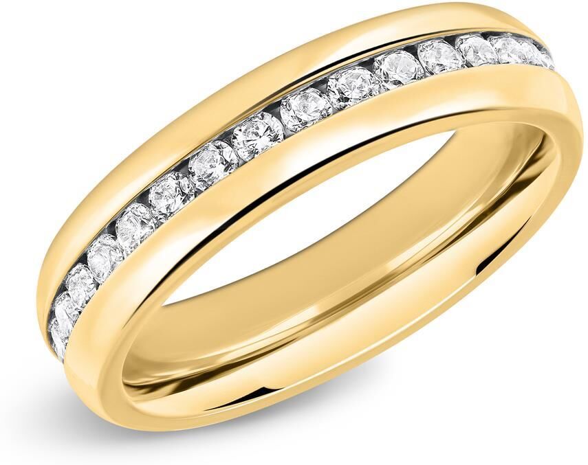 Unique Trauringe Edelstahl Eheringe 5mm vergoldet gold