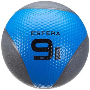 Trendy-Sport Medizinball Esfera, 9 kg, Ø 29 cm, blau/schwarz, mit Gummioberfläche