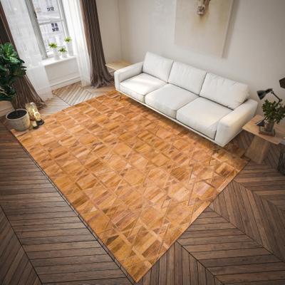 Addison Rugs Laredo Striped Diamond Faux Hide Patchwork Area Rug.