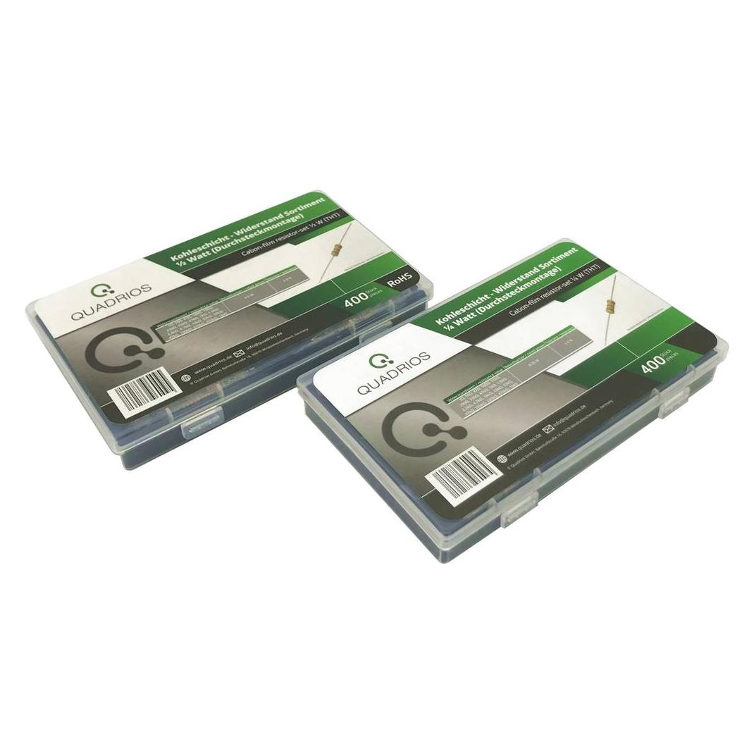 Quadrios Kohleschicht-Widerstands-Set - 800 tlg. (400 St. 0.25W / 400 St. 0.5W) (2109P137)