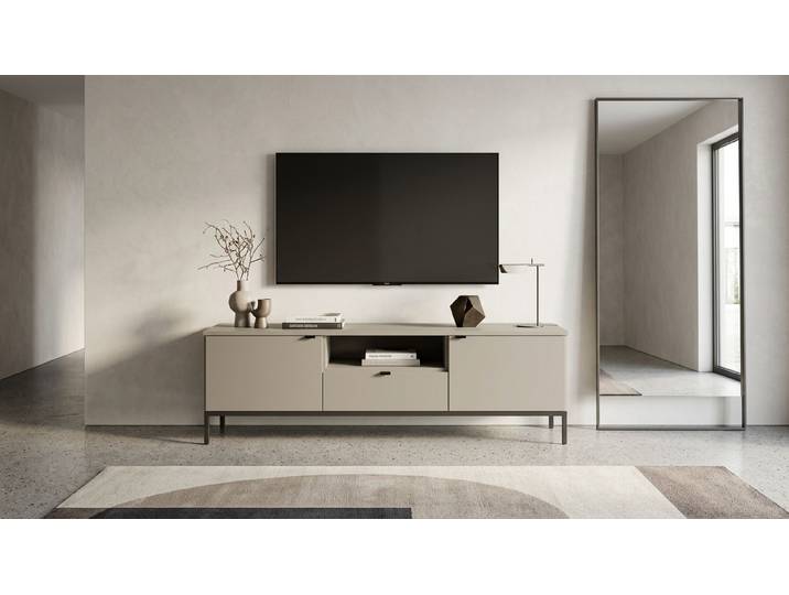 TV Möbel MDF Lackiert Kiesel­grau