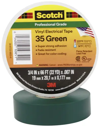 Scotch Scotch 35 SCOTCH35-19X20GN Isolierband Scotch 35 Grün (L x B) 20 m x 19 mm 1 St.