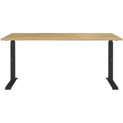 Germania-Werke Schreibtisch höhenverstellbar (manuell) »Downey« 160 cm schwarz, 160x91x80 cm