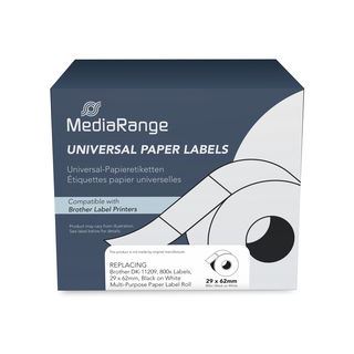 MediaRange Etiketten Brother DK-11209 29x62mm 800St. sw/ws