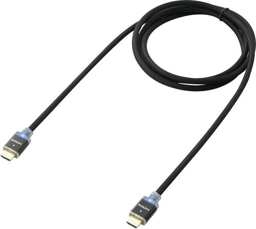 SpeaKa Professional HDMI Anschlusskabel HDMI-A Stecker 5.00m Schwarz SP-7870020 Audio Return Channel, vergoldete Steckkontakte