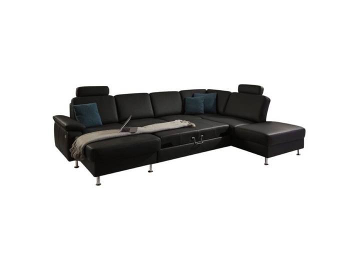 Couchliebe Prato Wohnlandschaft - Echtleder Torro schwarz - Schlaffunktion - inkl. Kopfstütze - Nein Schlaffunktion Modern, Zeitlos