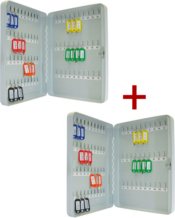 B2B Partner Schlüsselschrank mit mechanischem Schloss 1+1 GRATIS, für 100 Schlüssel