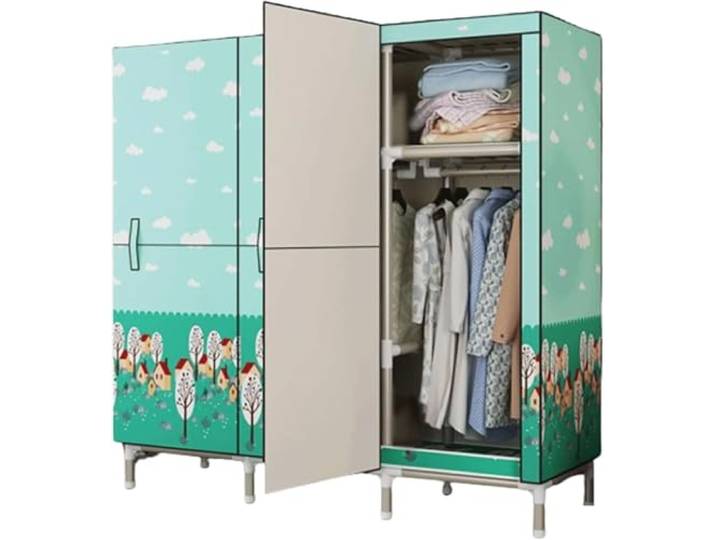 LoiYtrd Stahl-Kleiderschrank, platzsparend, tragbar, Heimmode(C,51in)