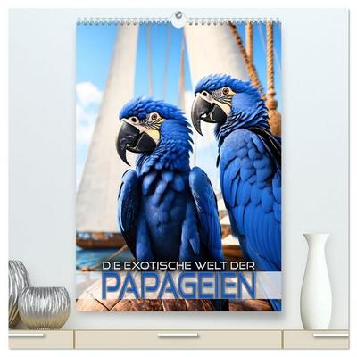Die exotische Welt der Papageien (hochwertiger Premium Wandkalender 2027 DIN A2 hoch), Kunstdruck in Hochglanz