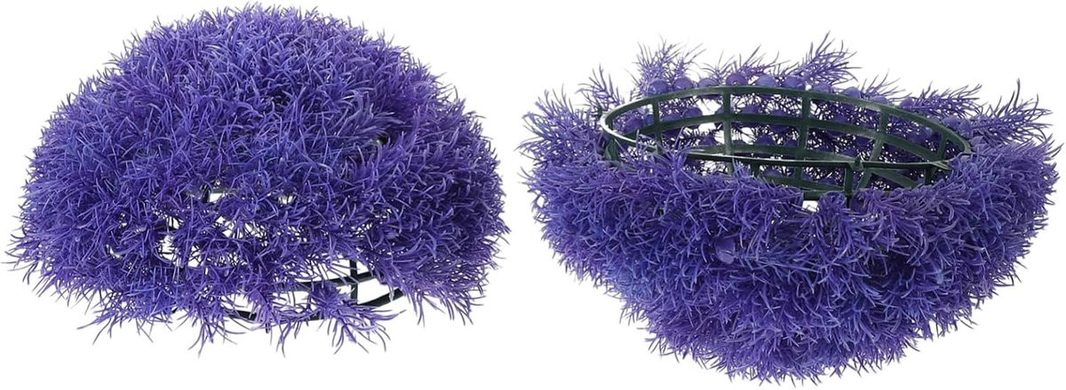 Decoratieve kunstgras plant in lila, 30 cm