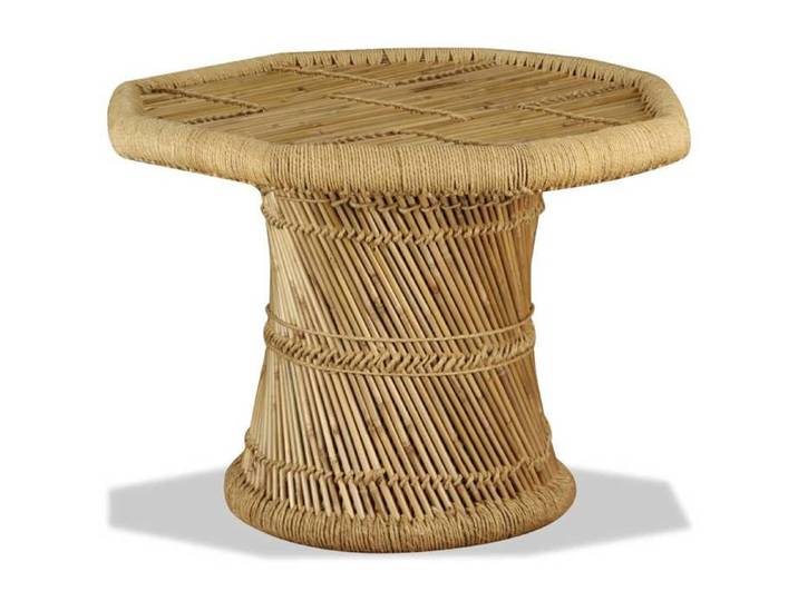 Black Month  Table à café élégante - BURKE - Petit Table basse - bambou octogonale 60x60x45 cm - LL481