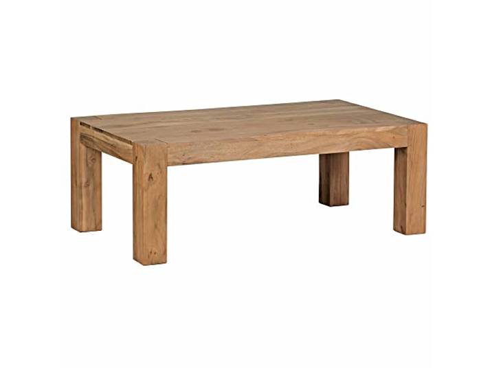 möbelando Couchtisch Mumbai Massiv-Holz Akazie 110 cm breit Wohnzimmer-Tisch Design Natur-Produkt Landhaus-Stil Beistelltisch