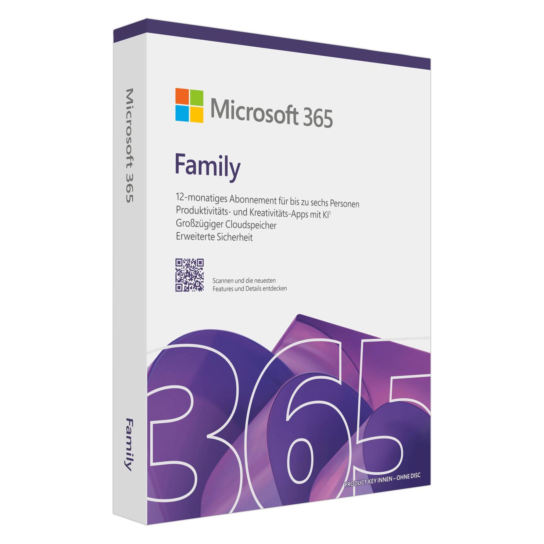 Microsoft 365 Family (Deutsch) (6 User, 12 Monate) (6GQ-01580)